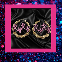 Load image into Gallery viewer, Logo Hoop Earrings
